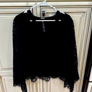 Chicos black lace blouse.